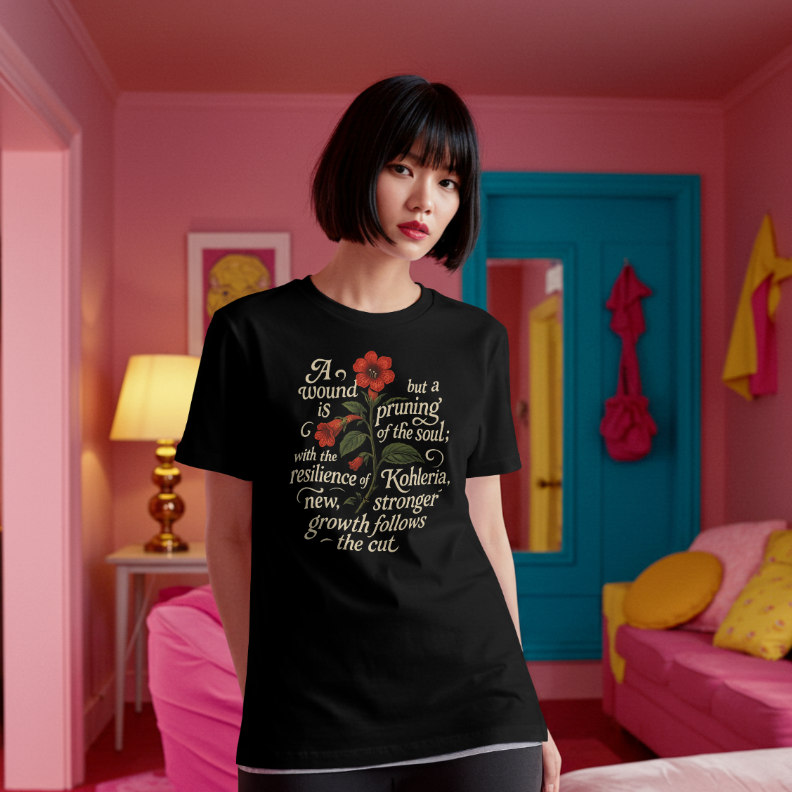 A Wound Is But a Pruning of Soul Zen Healing T-shirt - Hope & Healing Uplifting Tee by OFAPOD