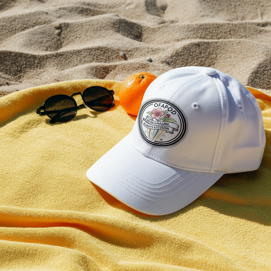 Never a Failure Always a Lesson - Hope & Healing Accessory - Hope and Encouragement Cap by OFAPOD