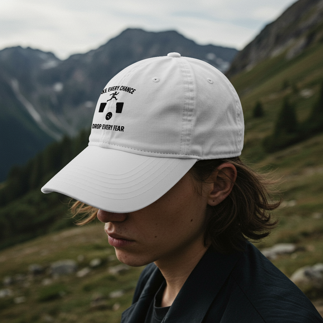 Take Every Chance Drop Every Fear Hat - Strength & Faith Motivational Cap by OFAPOD